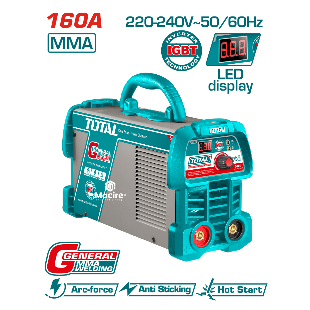 160A TOTAL Inverter MMA Welding Machine TW216059 (1~220–240V LED Kit)