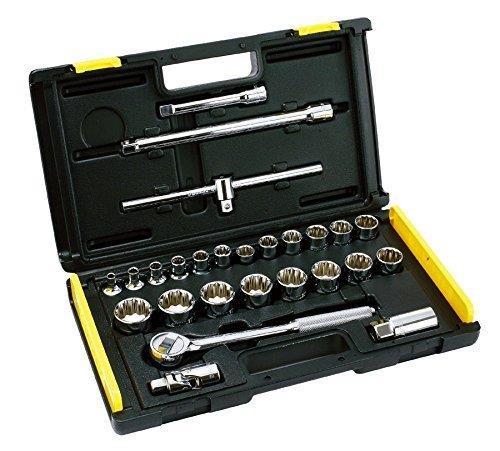 Stanley 1/2" Dr. Socket Set 26-pcs 10-32mm 12-pt