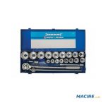 SILVERLINE SOCKET SET 3/4" 21-PCS 19-50MM