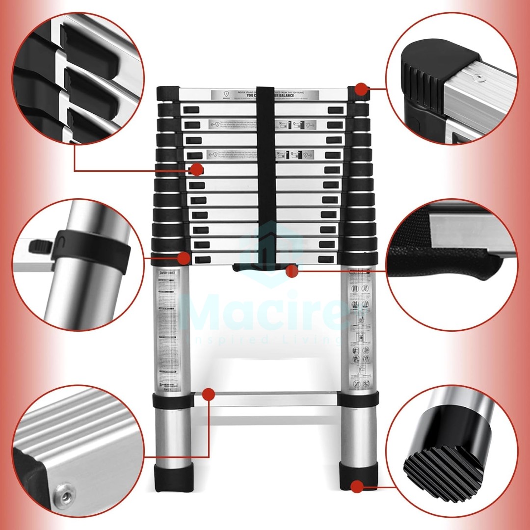 5.4m Telescopic Ladder 2 Retractable extension ladder for roof work Kenya
