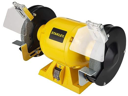 Stanley STGB3715 373W 152mm Bench Grinder yellow with 2 Eye Shields