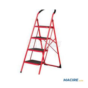 A’ Type 7 Steps Steel Ladder  Red