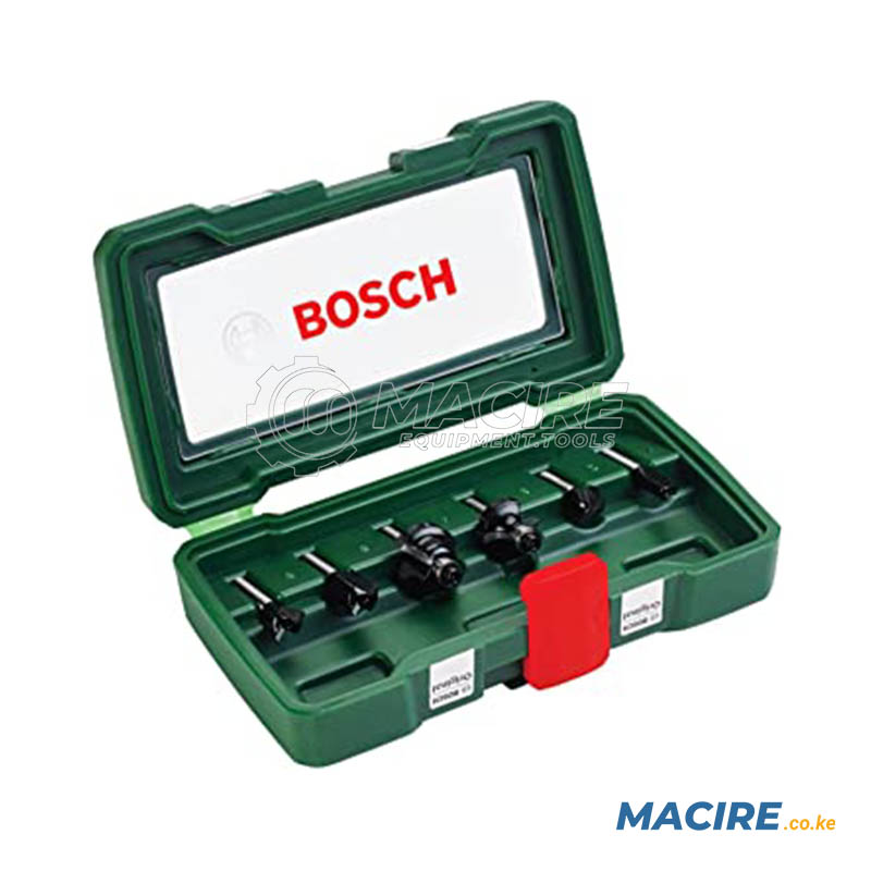 BOSCH ROUTER BIT 6PC SET 6MM (2607019464)