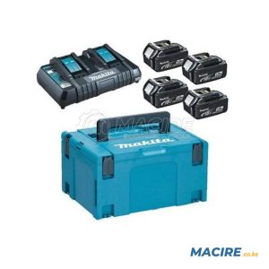 MAKITA BL1850B CORDLESS BATTERY 5AH (4PCS) & CHARGER 2-PORT KIT