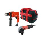 Makita M9510 + M0801k + P-46305 Angle Grinder 4-1/2” + Hammerdrill 16mm + Toolbag