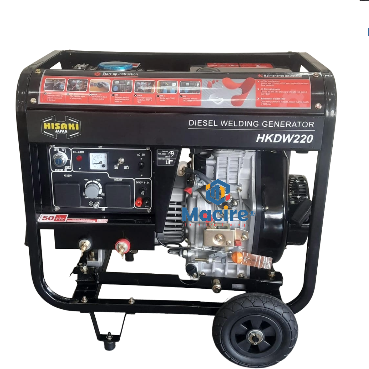 7.5kVA Hisaki HKDW220 Diesel Welder Generator
