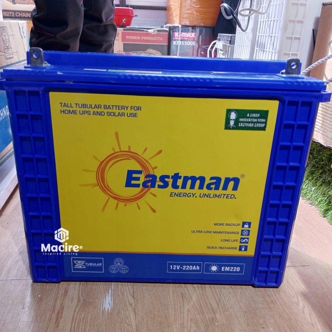 Eastmat 220ah Tubular 4 Eastman EM220 tall tubular UPS battery