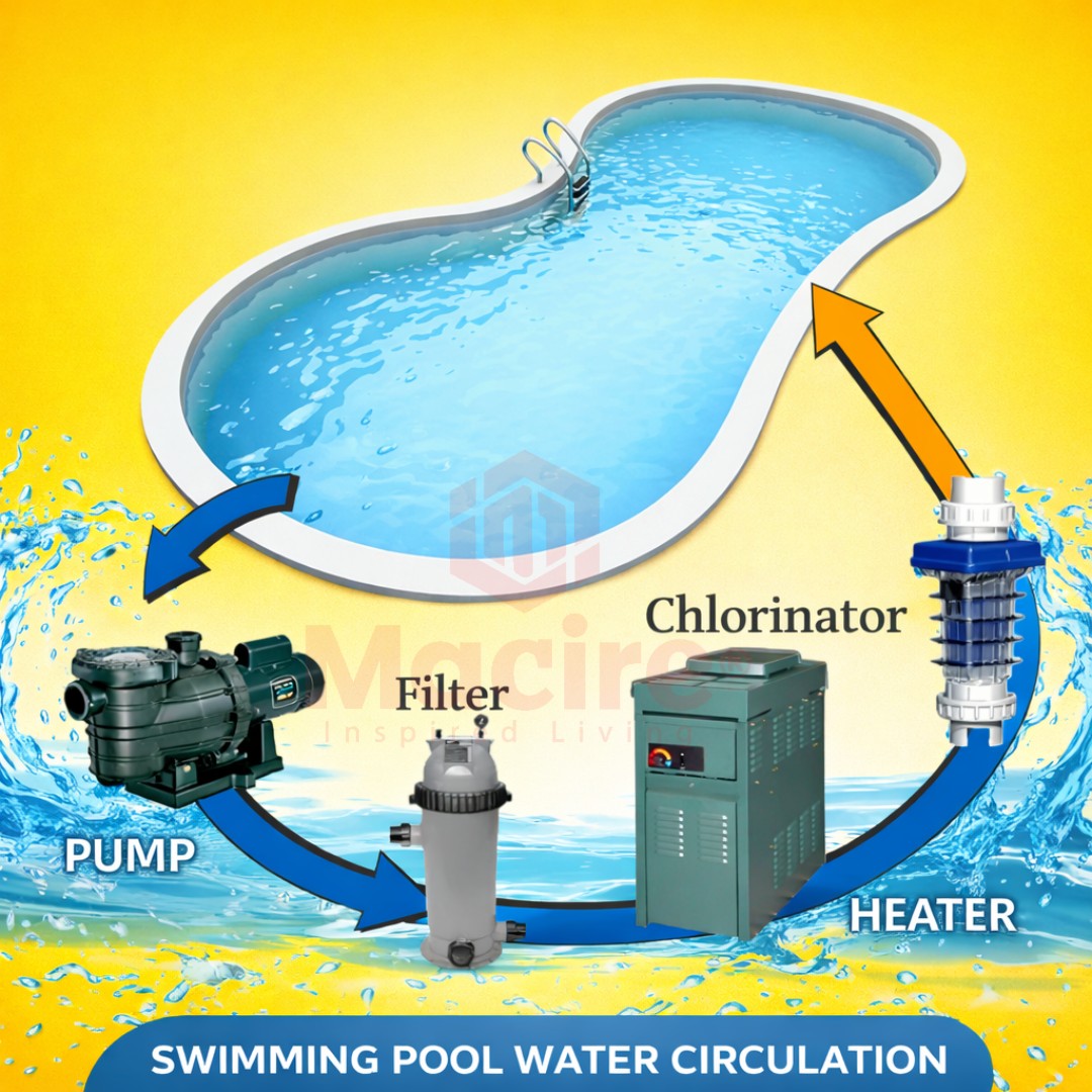 Swimming Pool Circulation swimming pool system setup - Macire Pumps In Kenya