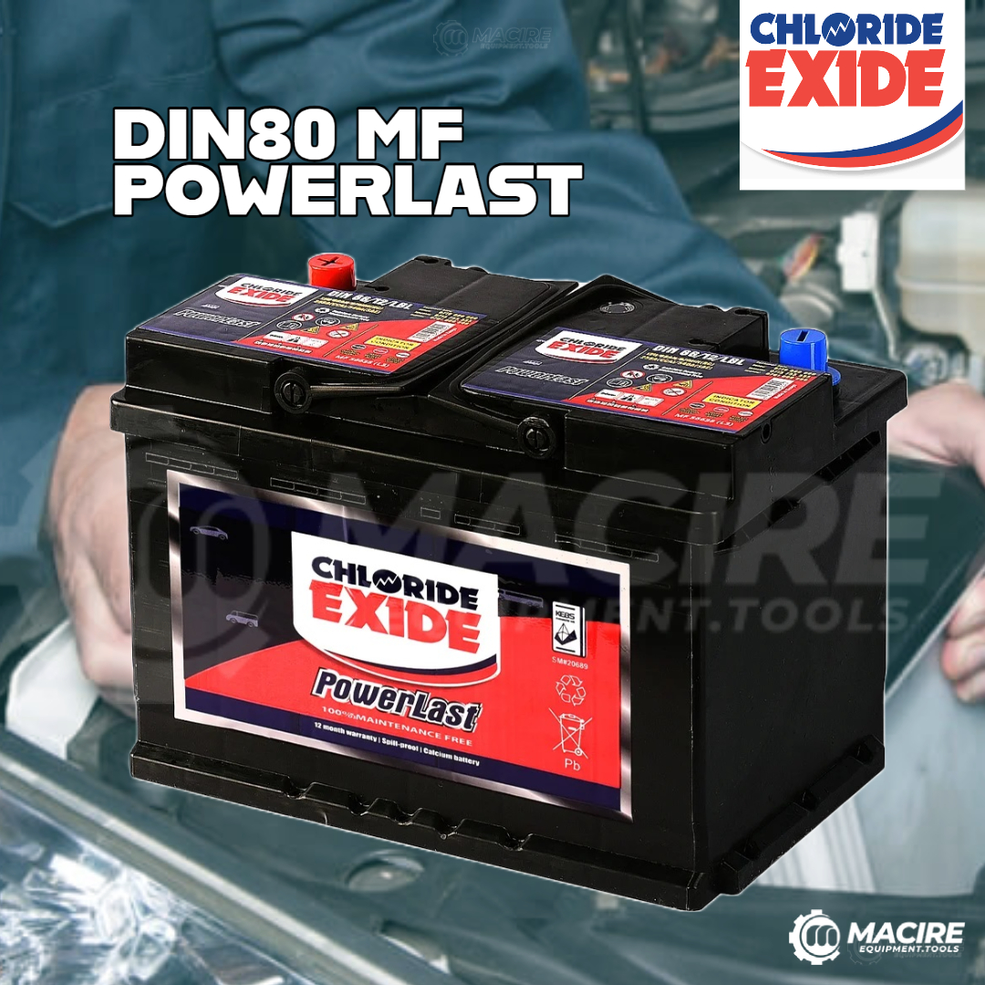 Chloride Exide DIN80 MF POWERLAST Free Maintenance Car Battery
