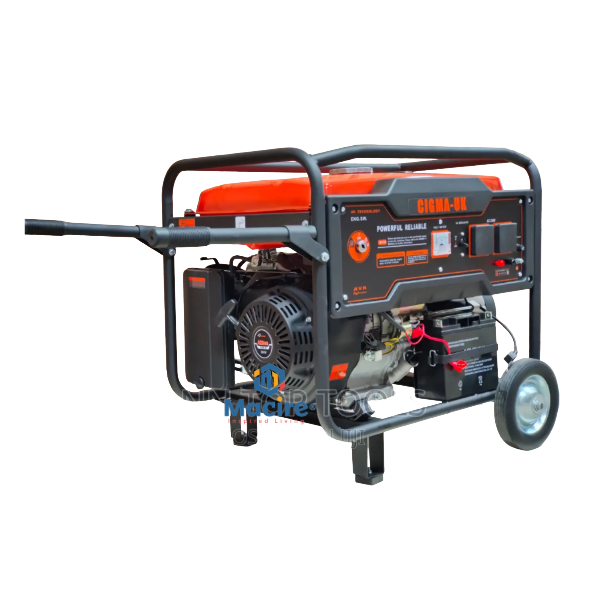 5.6kW CIGMA-UK Petrol Generator – 6500AE2 Key Start with Trolley & Wheels