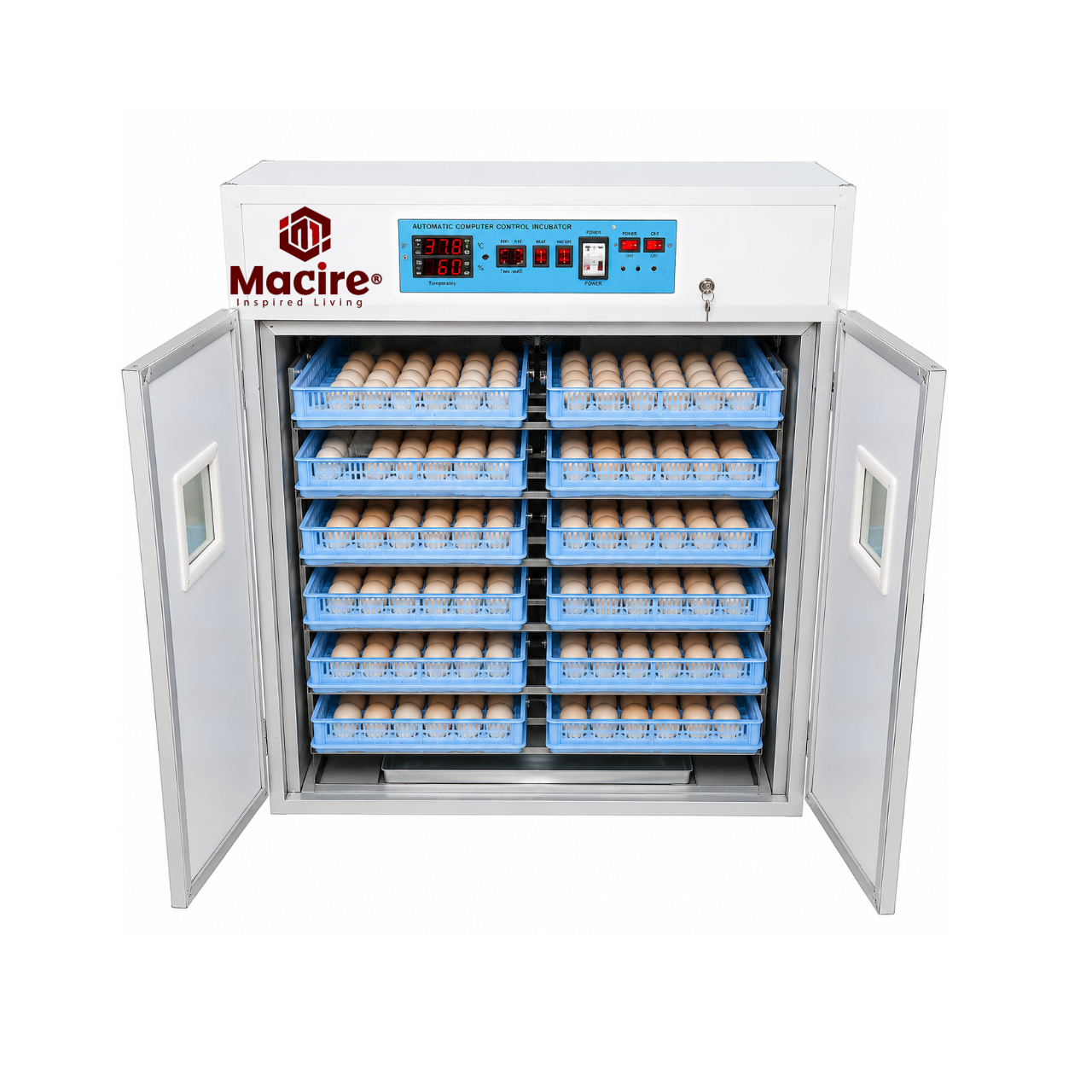 2112 Eggs Premier Commercial Incubator – Automatic Turning, Digital Control, High-Capacity Hatching