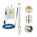 50m 0.37Kw Borehole Submersible AC Pump 3000L/H - Premier 4SDM 3/7 0.5hp Deep Well Water Pump