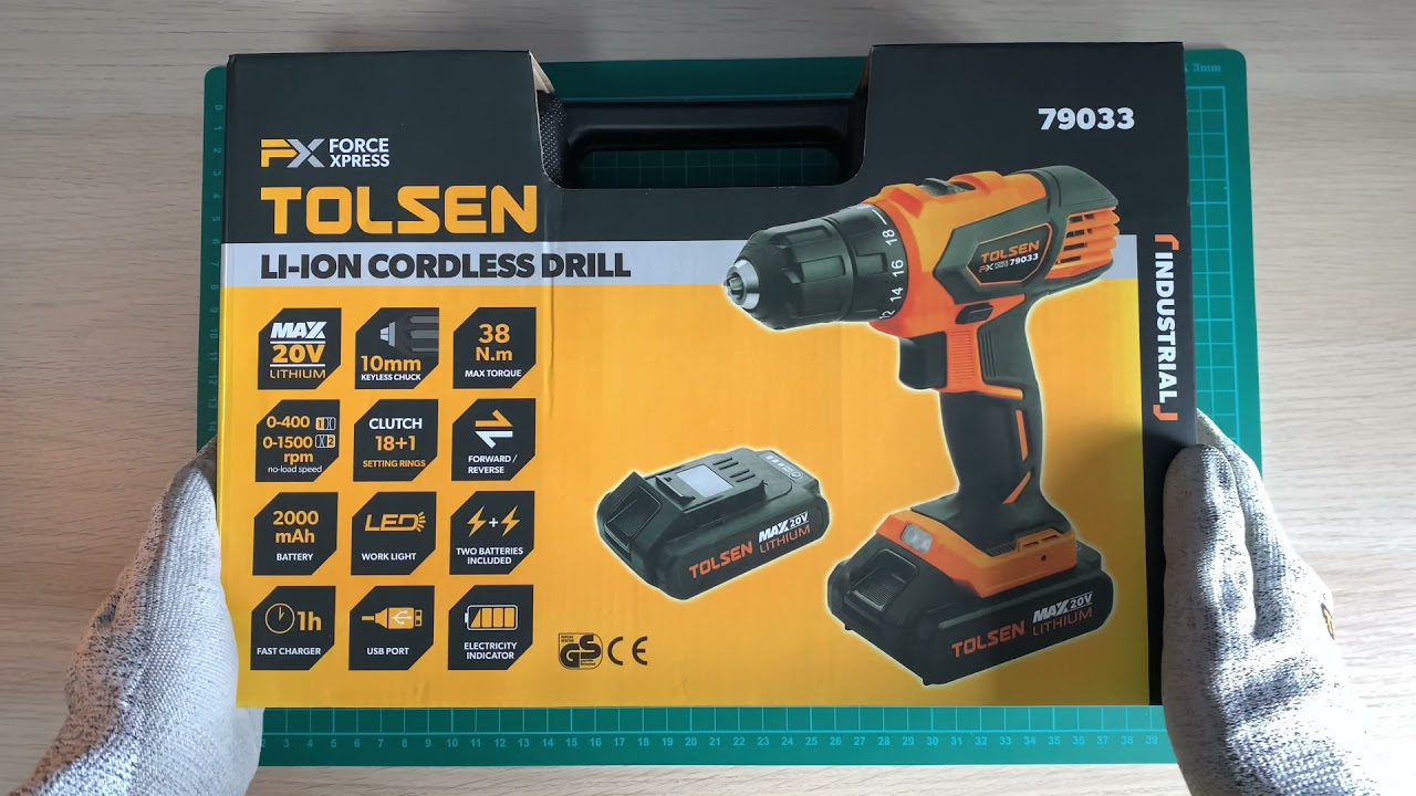 Tolsen 20V Li-ion Cordless Drill 2