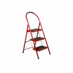 A’ Type 3 Steps Steel Ladder Red