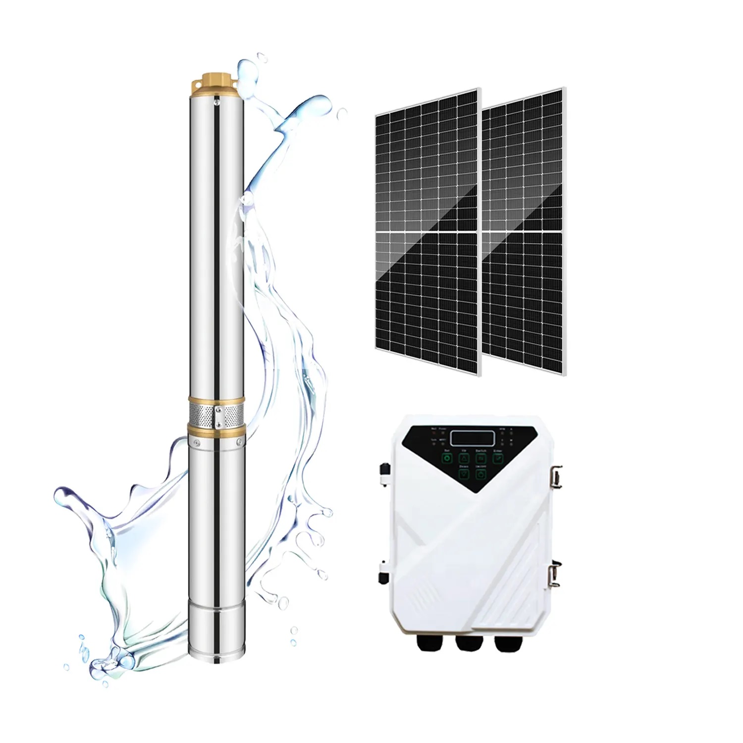 25m 200w Trunsun Solar Borehole Pump - 3000L/H 24v 3DPC3-25-24-200
