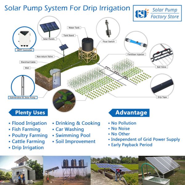 135m 1.5kw Trunsun Solar Borehole Pump - 6000L/H  110v 4DPC6-135-110-1500  Water Pump - Image 10