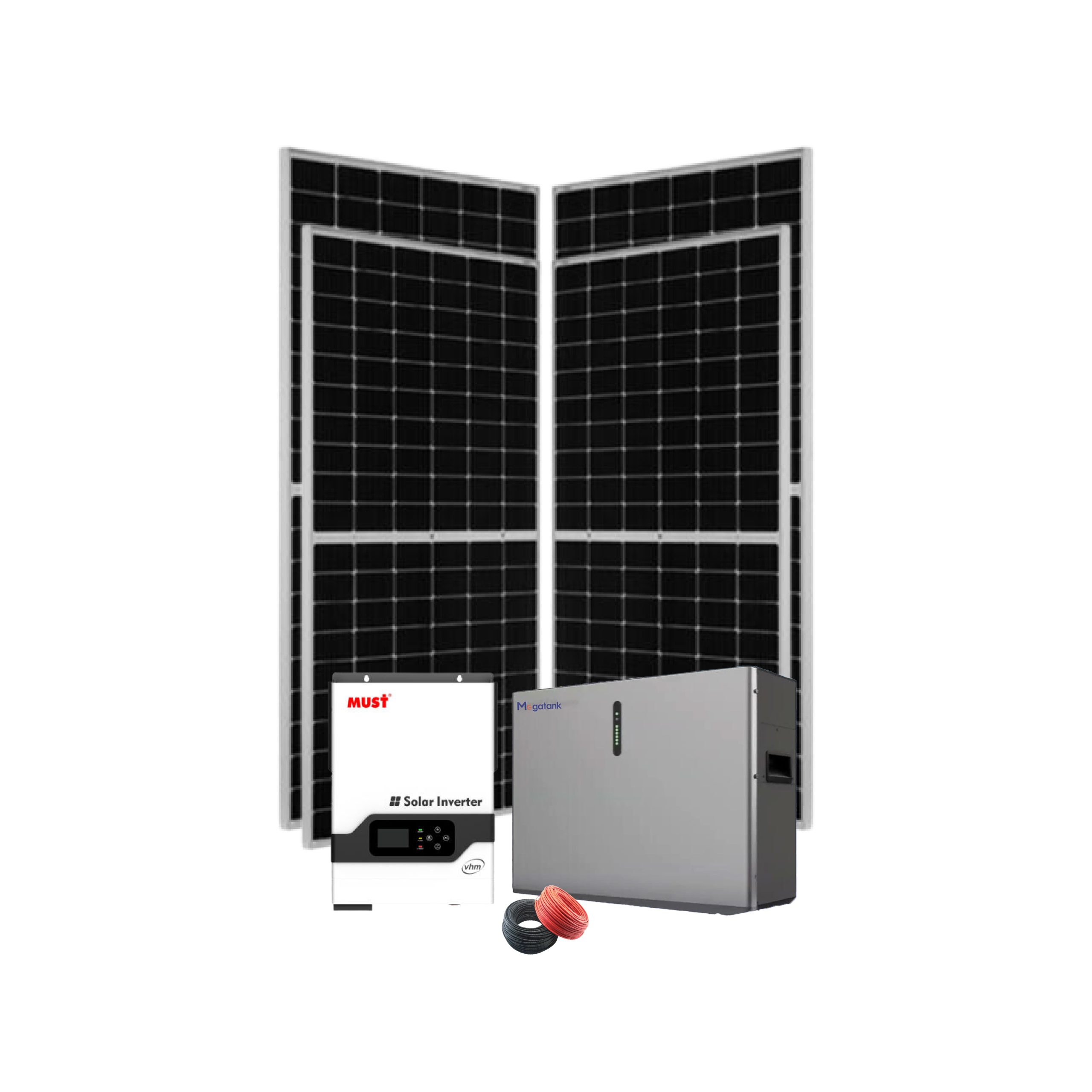 5Kw 5000watts 48v Megatank Lithium Battery Solar Kit