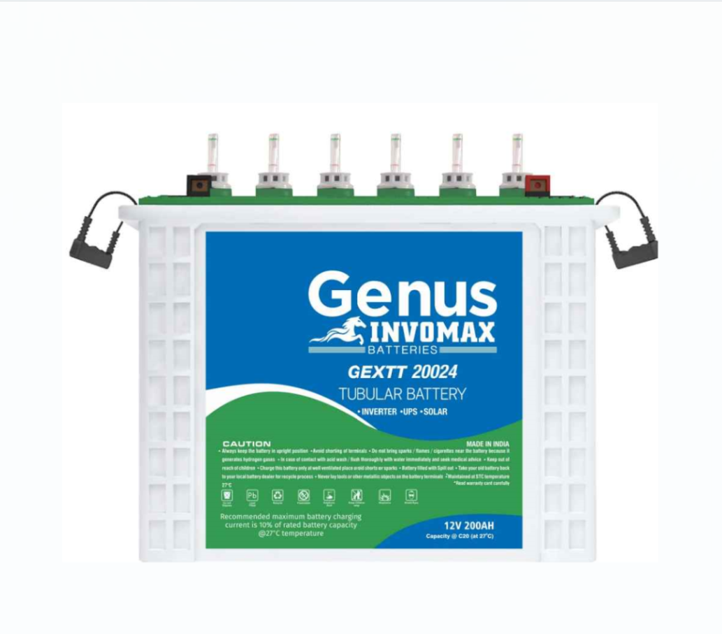 200ah 12v Genus India Invomax Solar Tall Tubular Battery
