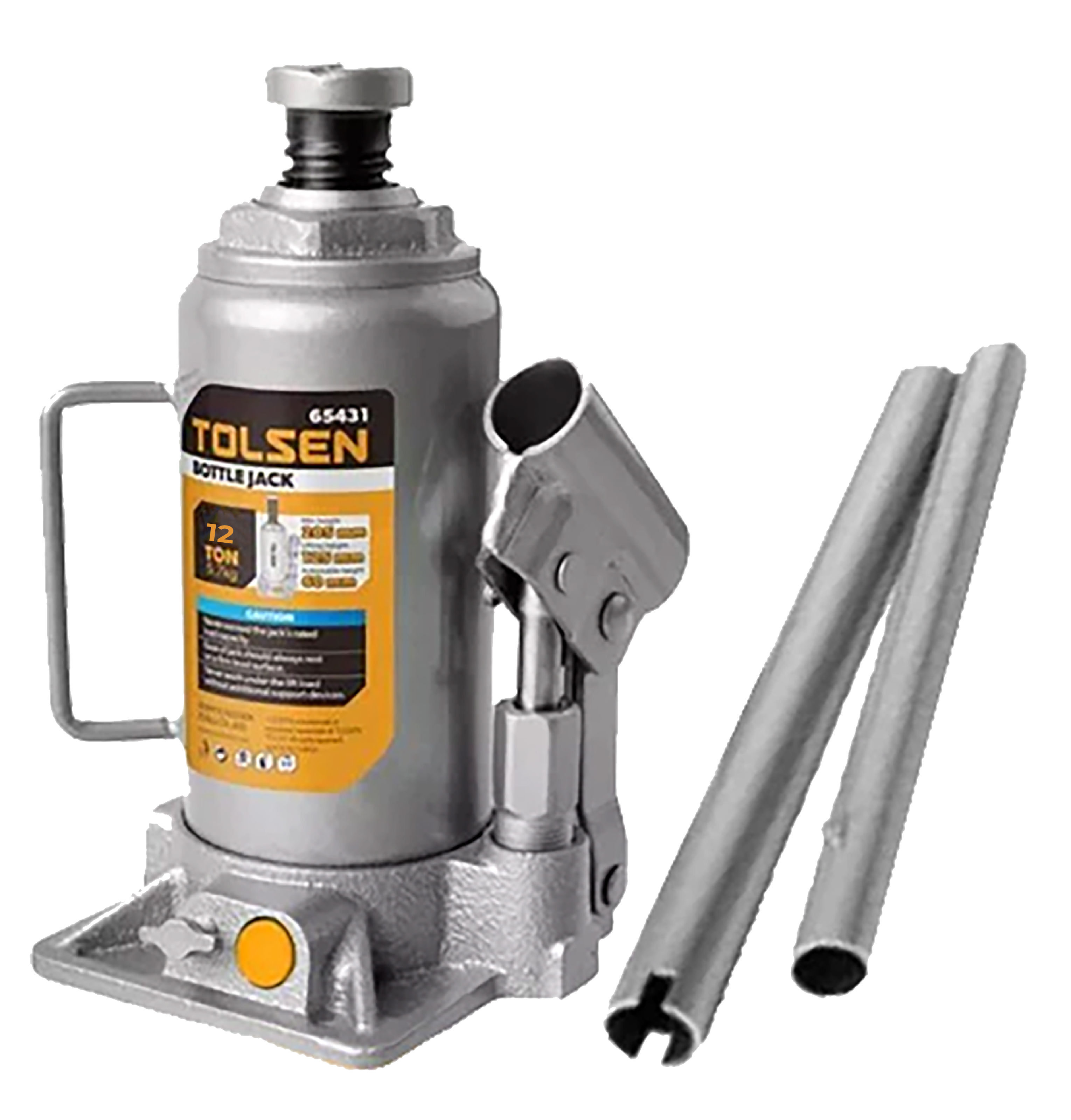 12Tons Tolsen Hydraulic Bottle Jack