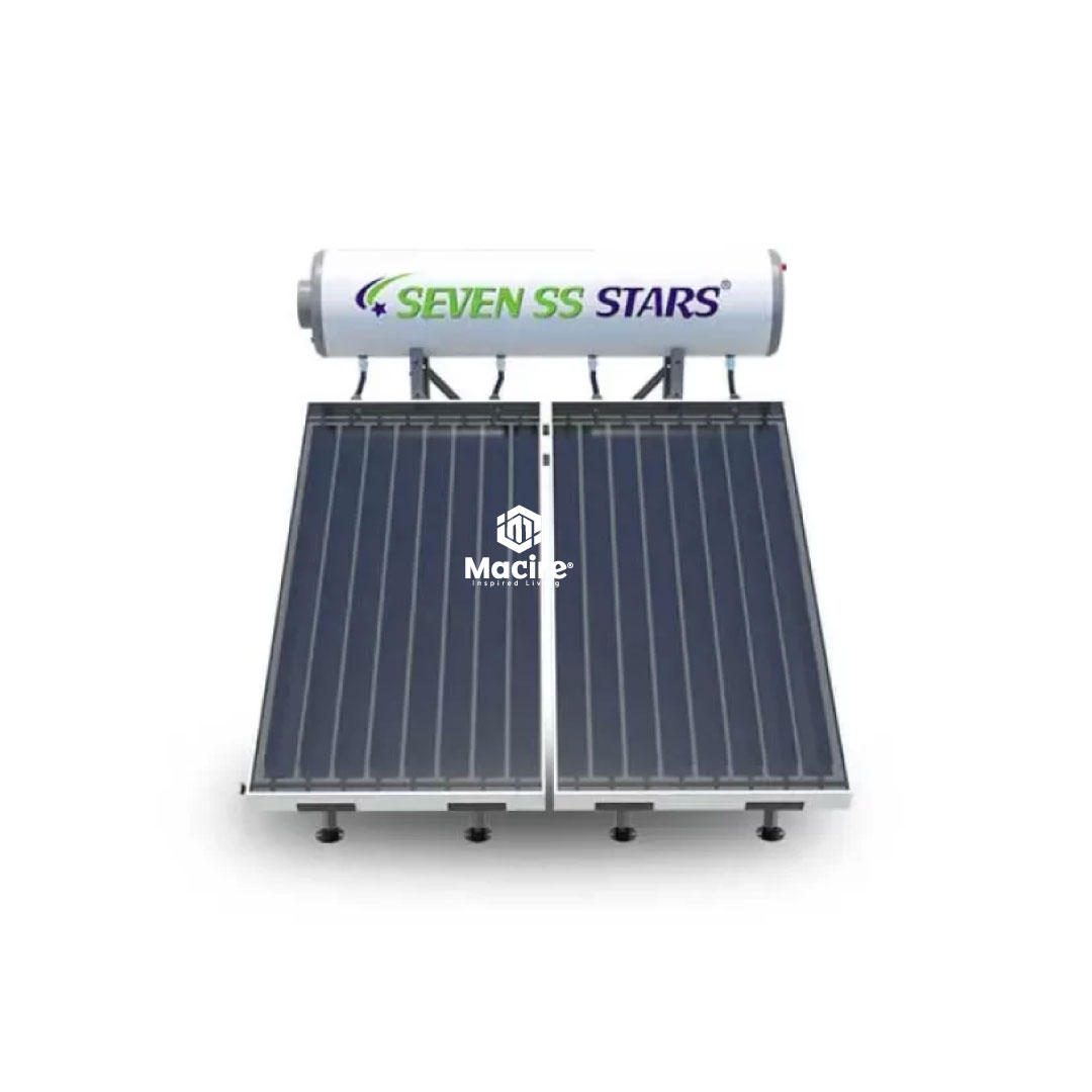 200L Flat Plate White Seven SS Stars Solar Water Heater – Efficient Solar Hot Water System