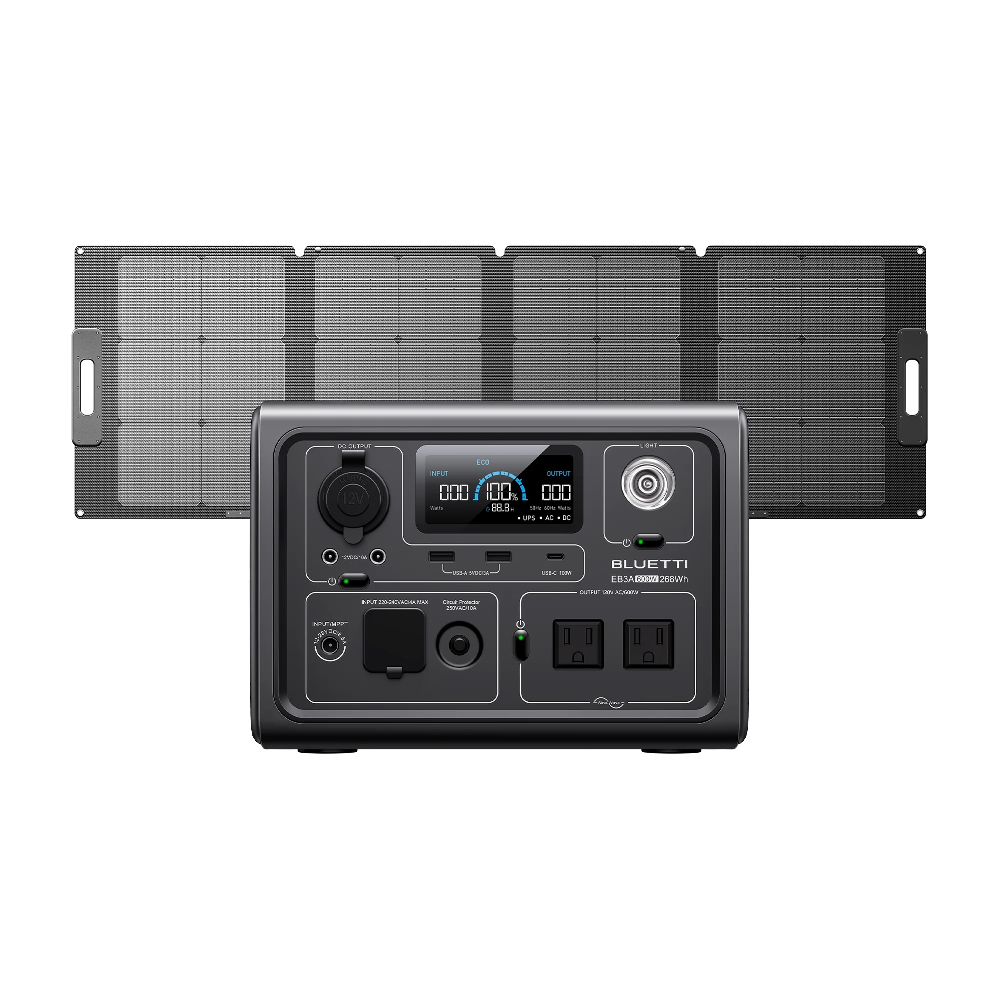 600w 268wh Bluetti USA Eb3a Portable Power Station - Image 4
