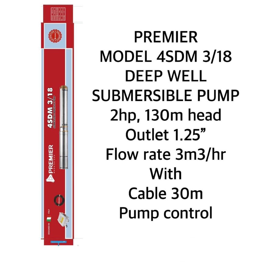 2hp Premier Ac Borehole Pump
