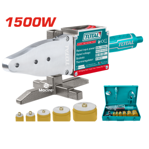 800/1500W TOTAL Plastic Tube Welding Tools TT328151 (20–63mm Sockets & Cutter)