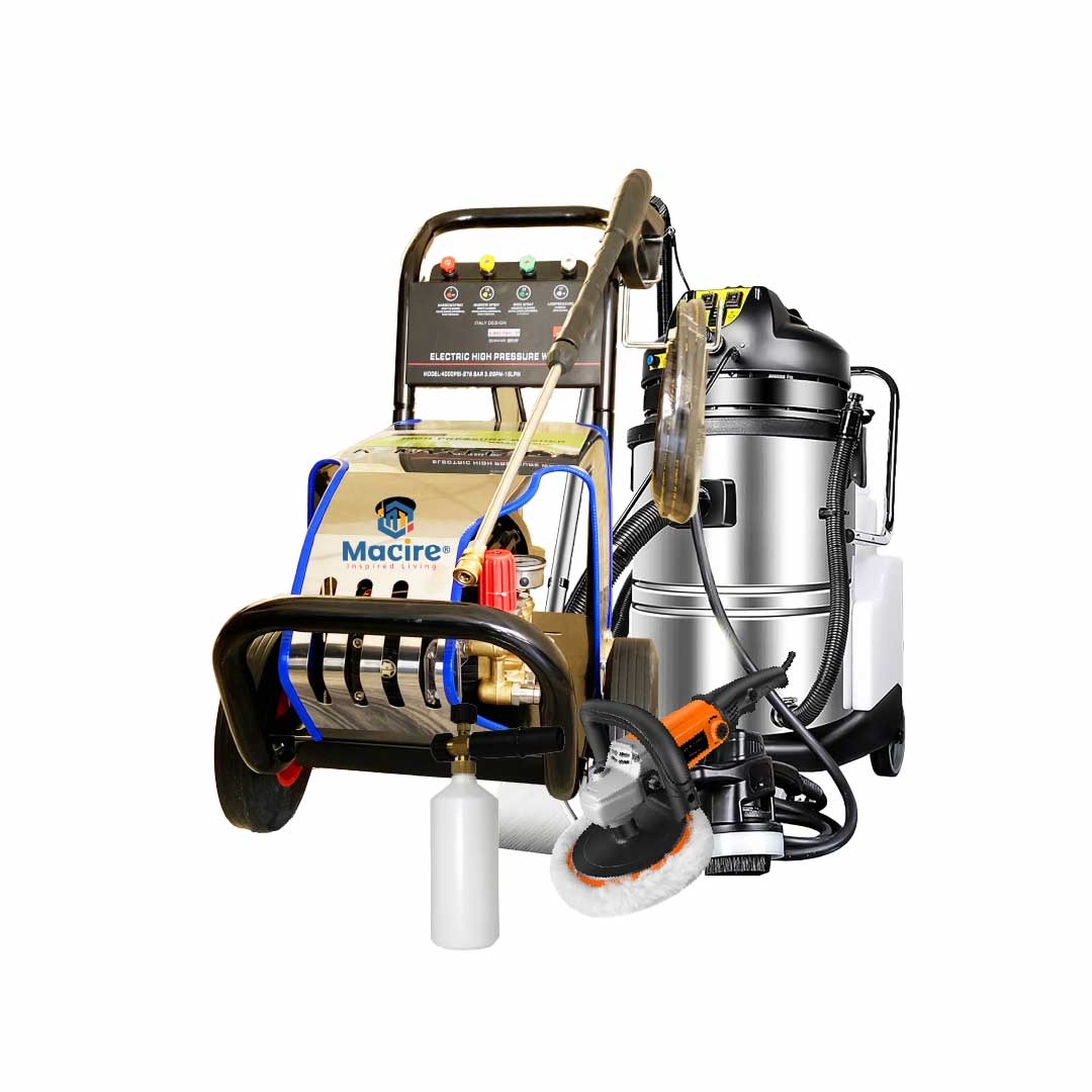 4400Psi Kmax Carwash Kit - 30L 5in1 Carpet Cleaner & Buffing Machine - 5hp KM5010