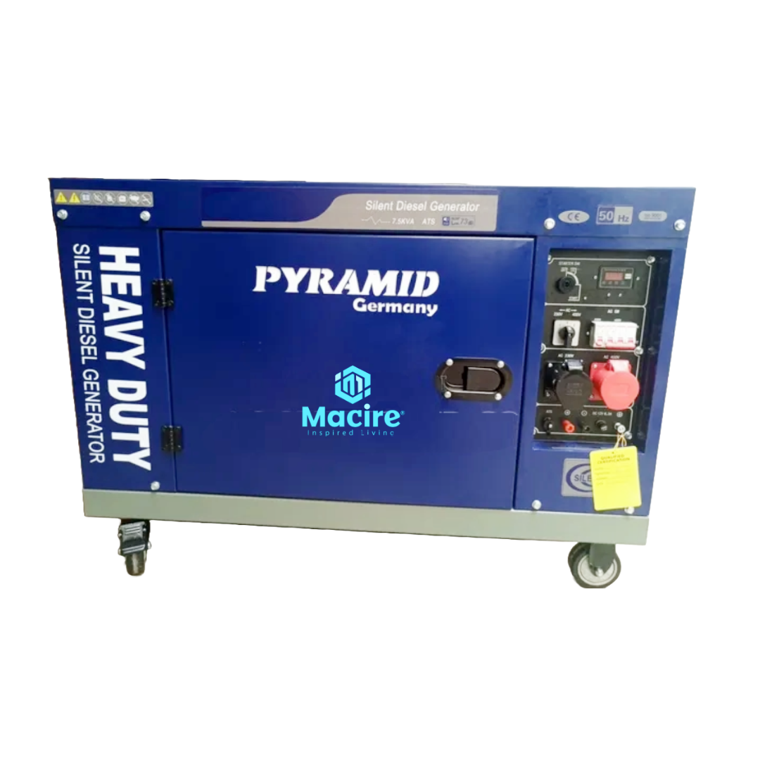 22.5Kva 1Ph Pyramid Silent Diesel Generator with ATS – Blue Air-Cooled Heavy Duty Single Phase - Germany Technology