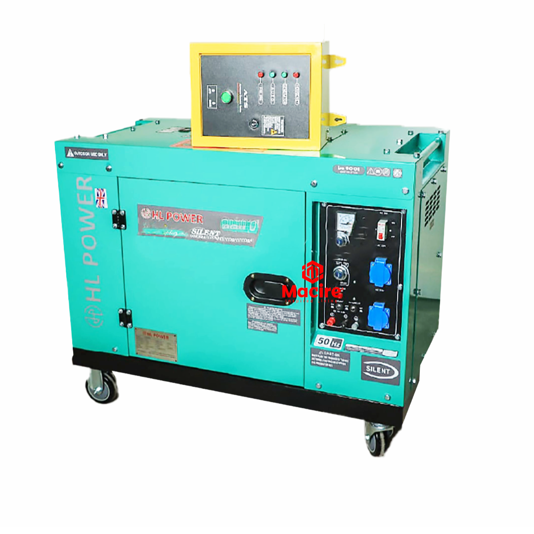 6.5Kva 1ph HL Power UK Silent Diesel Generator - Single Phase With ATS - Heavy Duty Design