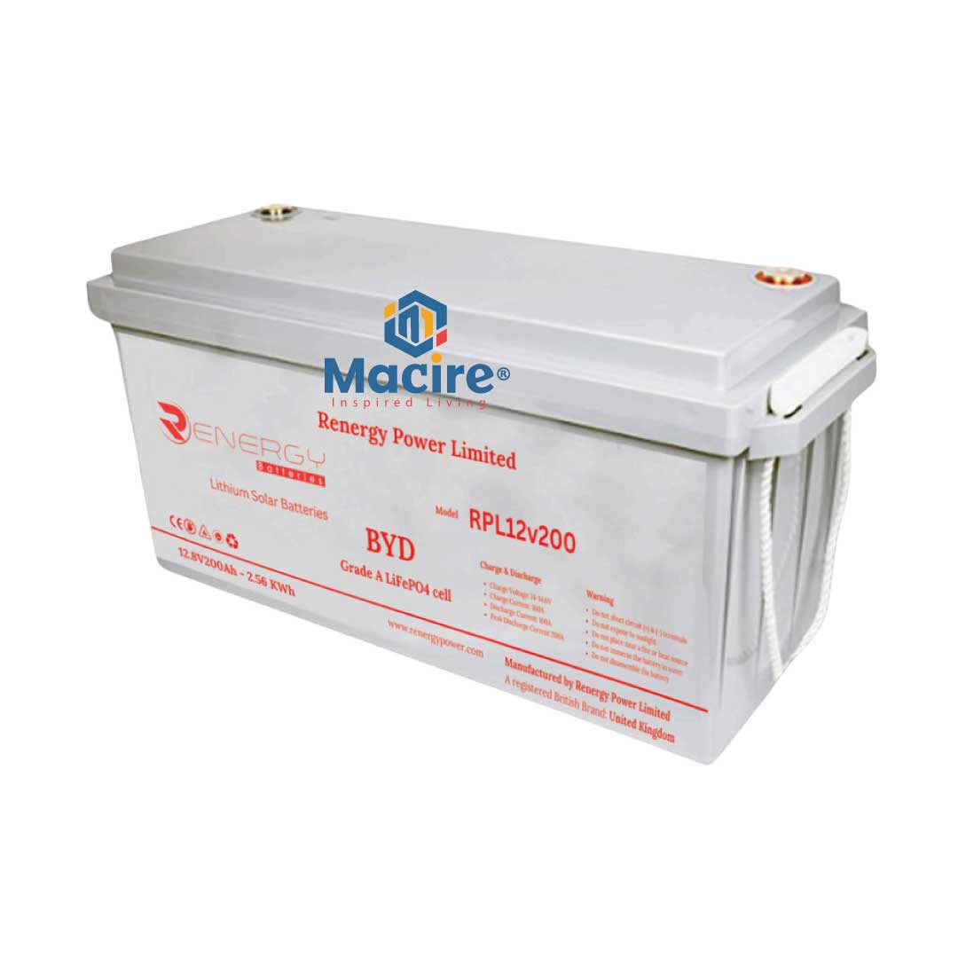 200ah 12.8v Renergy Lithium Solar Batteries-RPL 12v200Ah (2.56kWh)