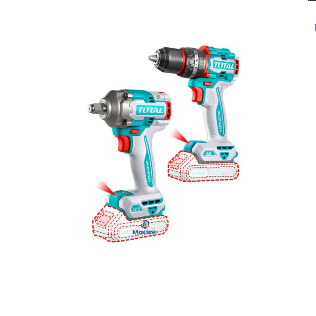 66N.m TOTAL Cordless 2 Pcs Combo Kit – TCKLI20275 20V