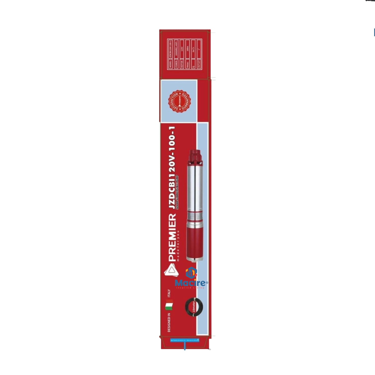 100M Premier DC Deep Well Solar Submersible Pump