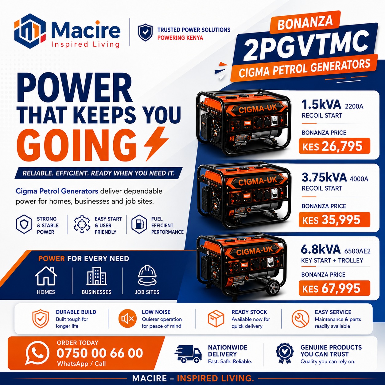 Bonanza Cigma uk petrol generator Bonanza Cigma uk petrol generator