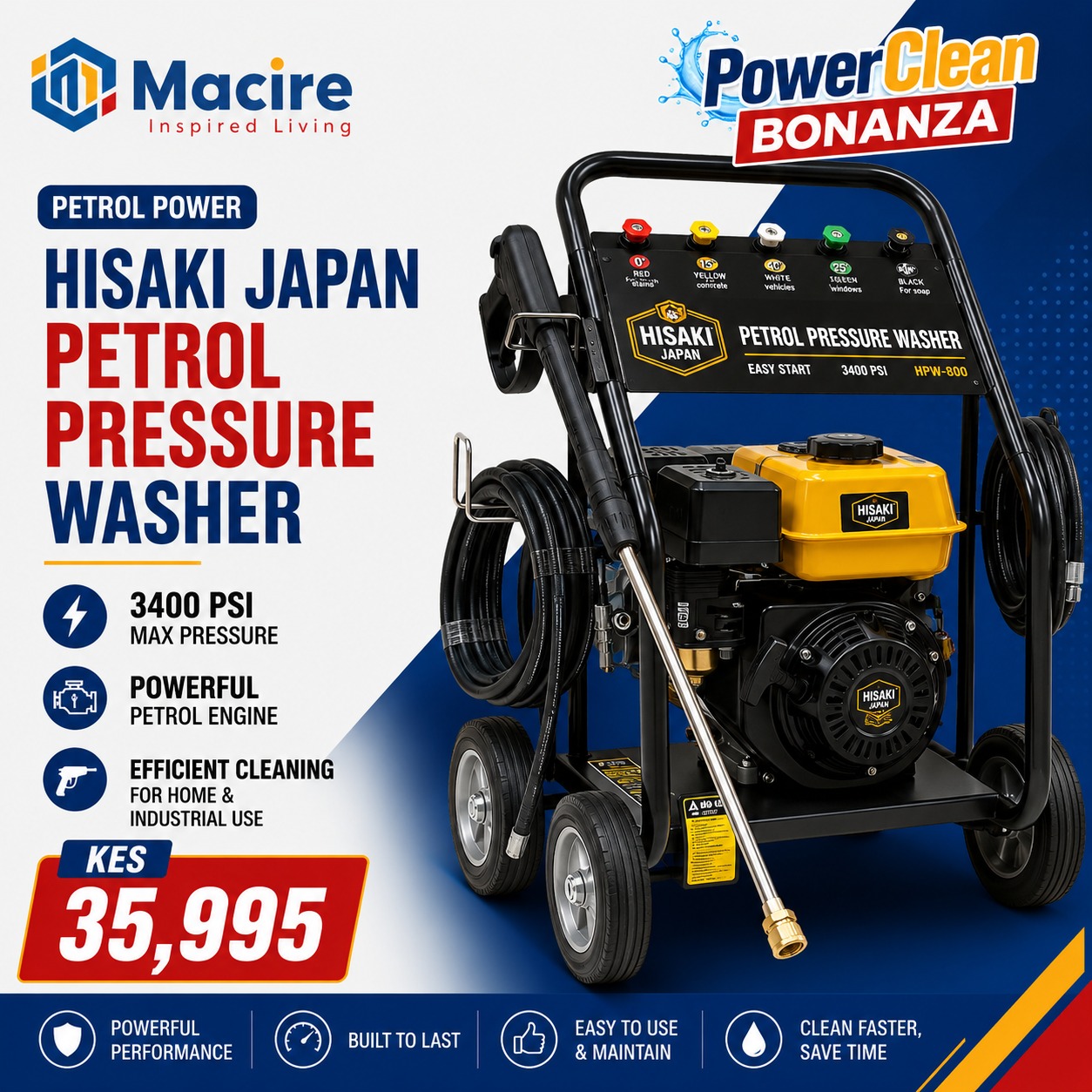 onanza 3400psi hisaki pressure washer Bonanza 3400psi hisaki pressure washer