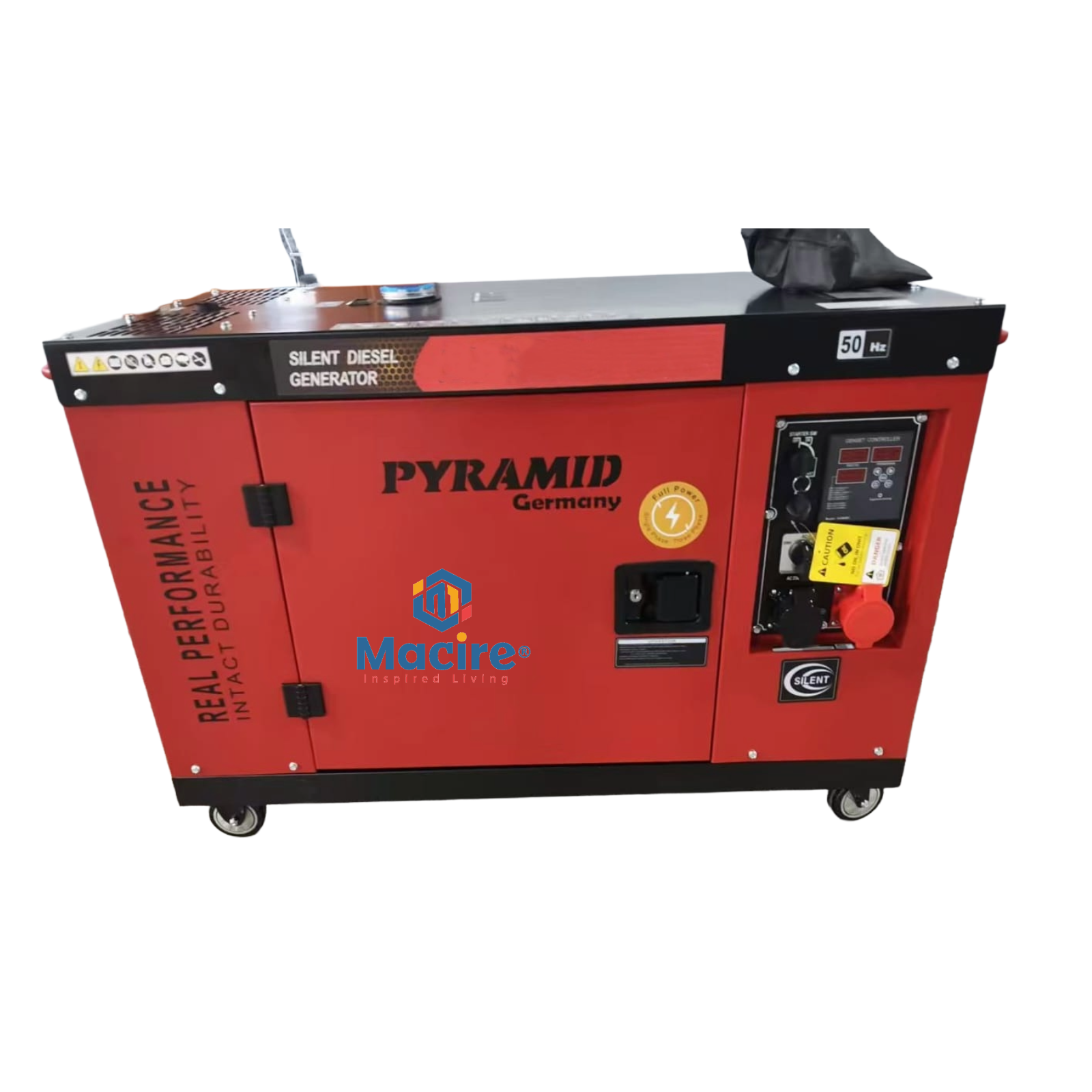 22kVA Pyramid Germany Diesel Silent Generator – Dual Output, Air-Cooled Engine, Twin Cylinder with ATS