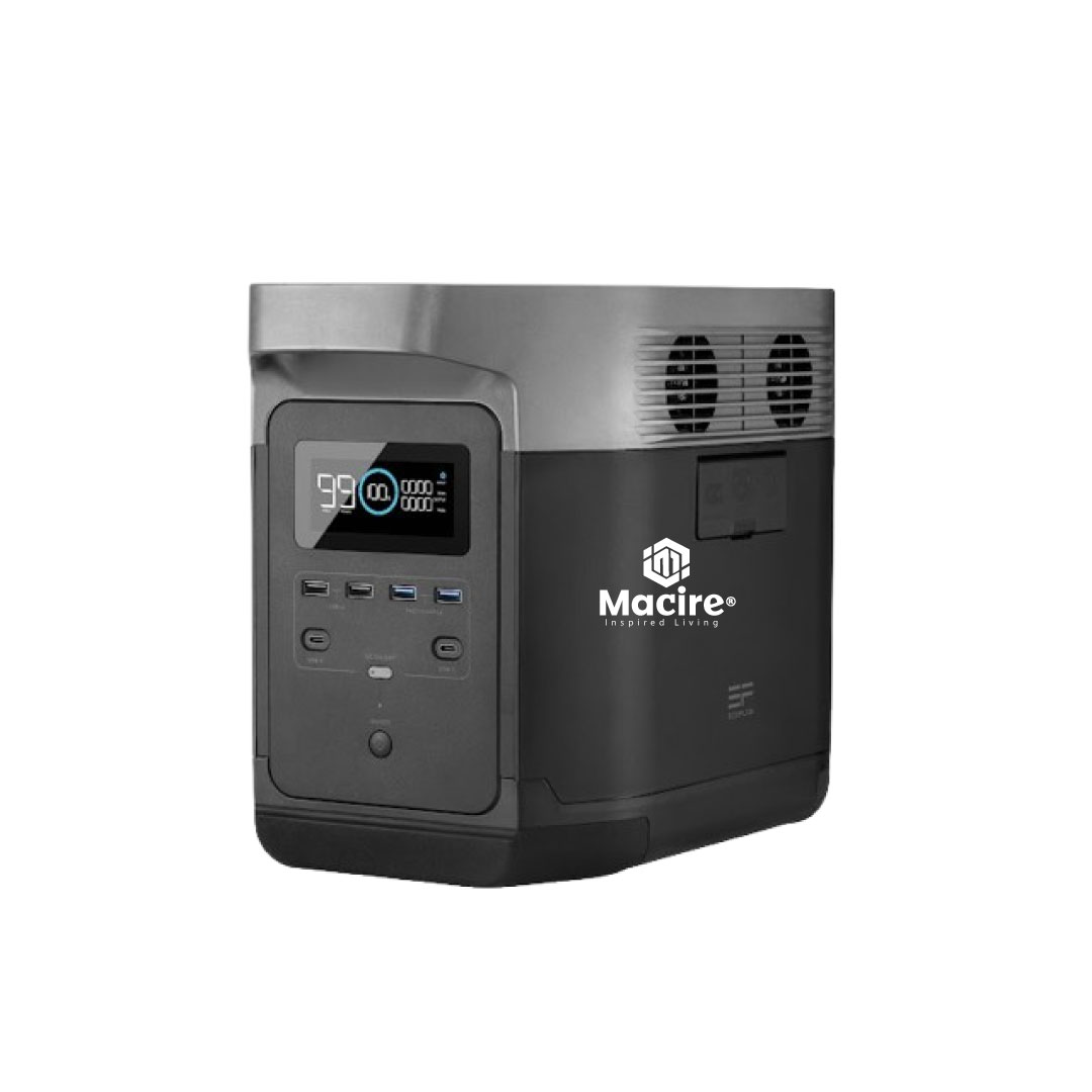 1.8kW EcoFlow Delta 2 Portable Power Station –LiFePO₄ Battery, X-Boost 2400W, 50-Min Fast Charge