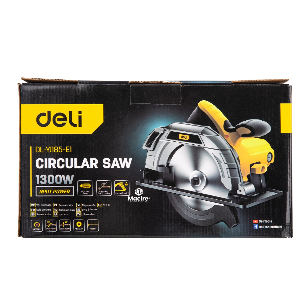 1300W 185mm Deli Circular Saw EDL-YJ185-E1 (4)