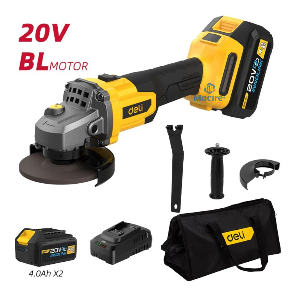 20V 115mm Deli Brushless Cordless Angle Grinder EDC601 Deli EDC601 brushless angle grinder