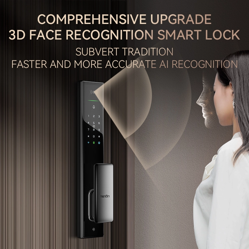 800-3 Digital smart lock installed on apartment door