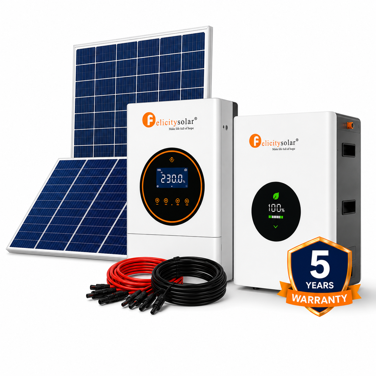 6kW Felicity Lithium Family Power Solar Kit (48V) - All-Inclusive Family & Home Solar Power System