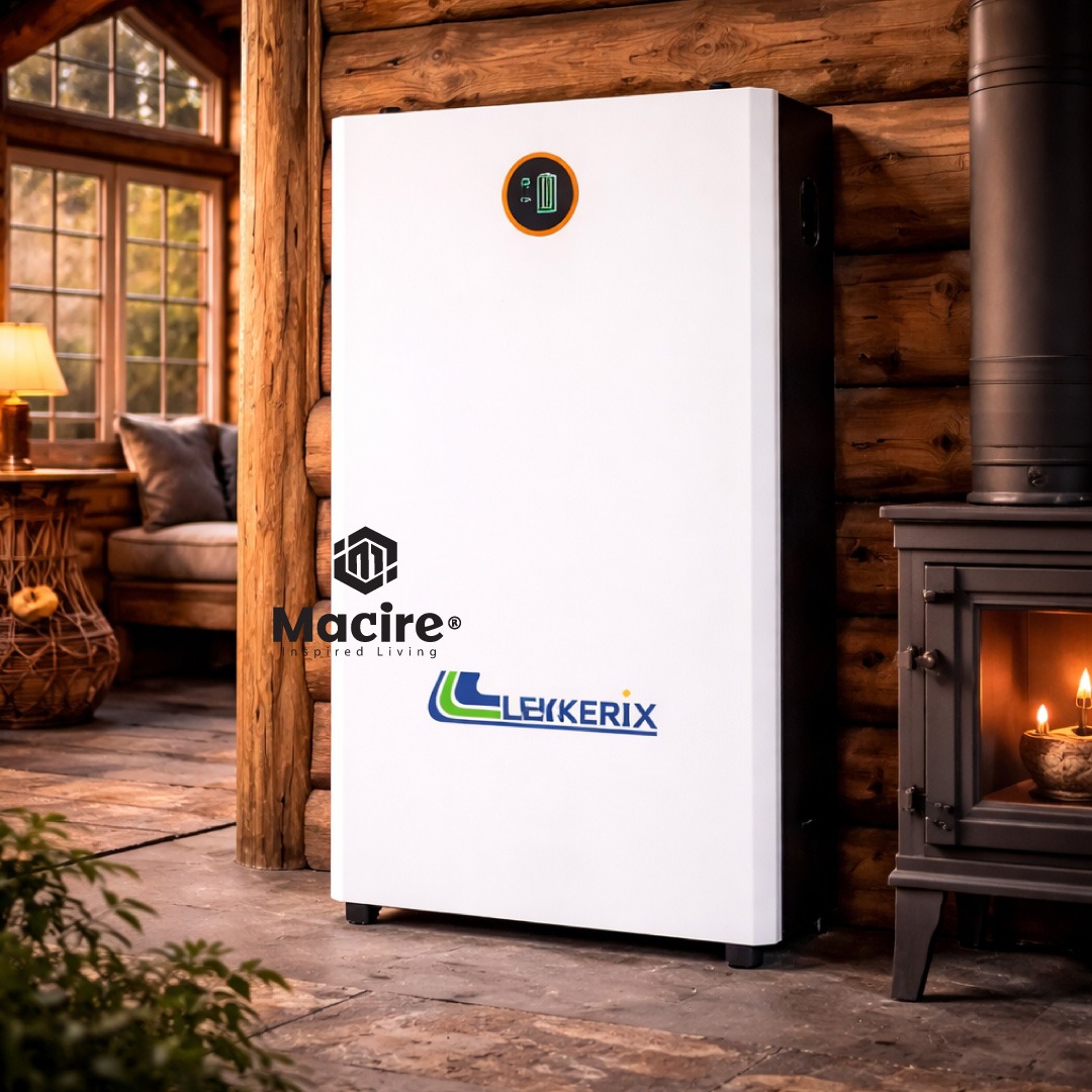 10.24kWh-Lekkerix-Wall-Mounted-Lithium-Battery-(51.2V-200Ah-LiFePO4)-LV-BAT-W10.24Dag Lekkerix 10.24kWh wall mounted lithium battery