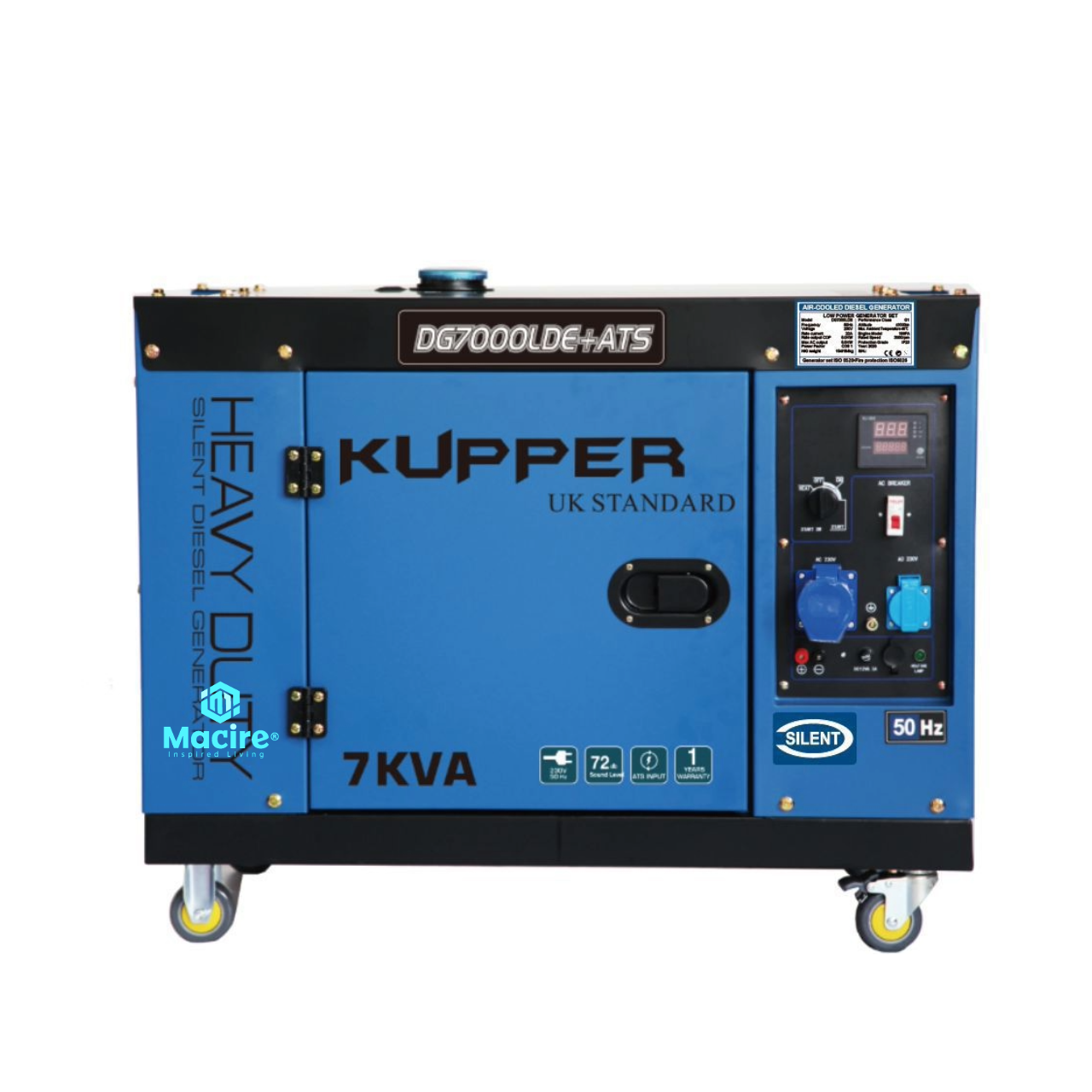 7kVA KUPPER Silent Diesel Generator 7kVA KUPPER Silent Diesel Generator