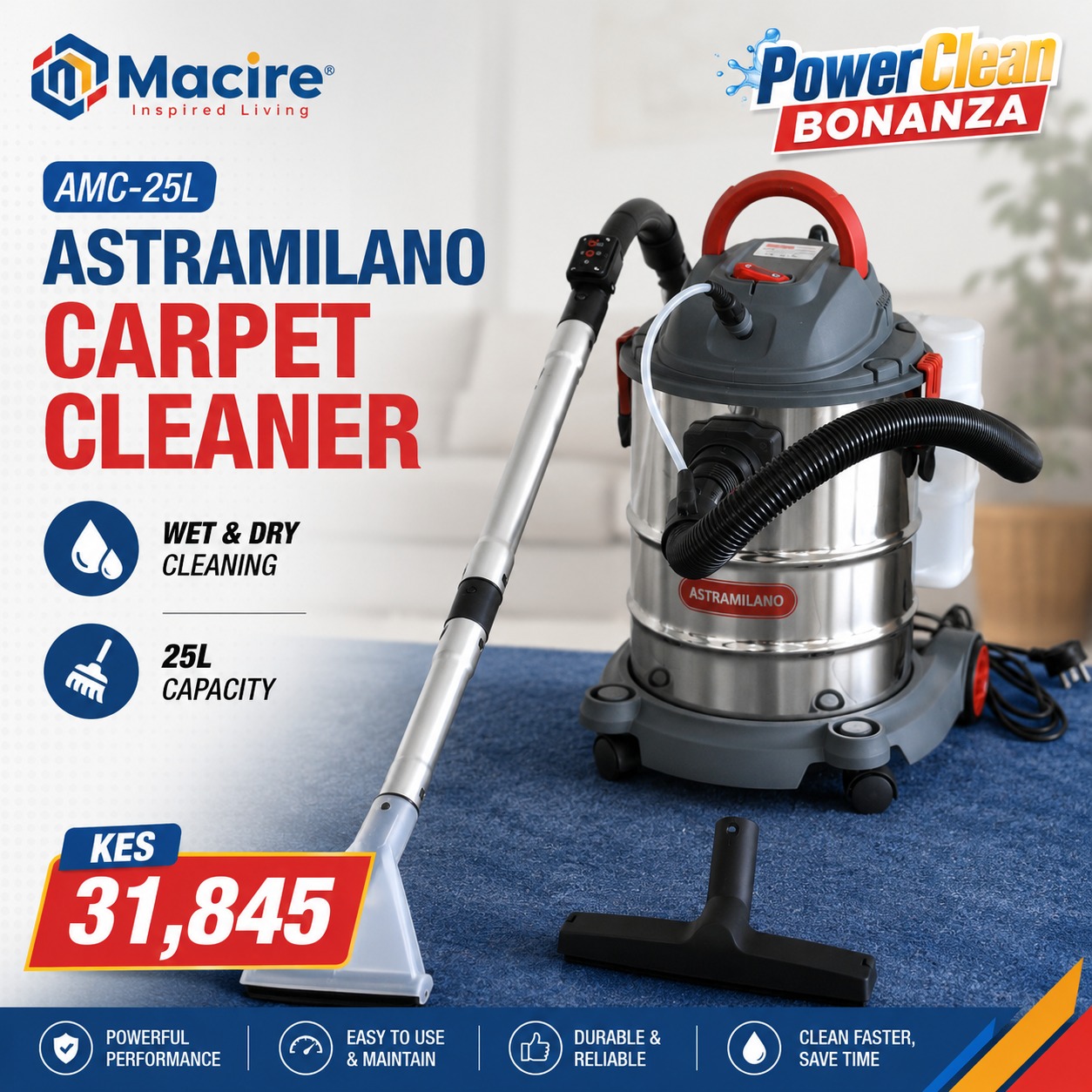 Bonanza 25l astramilano carpet cleaner Bonanza 25l astramilano carpet cleaner