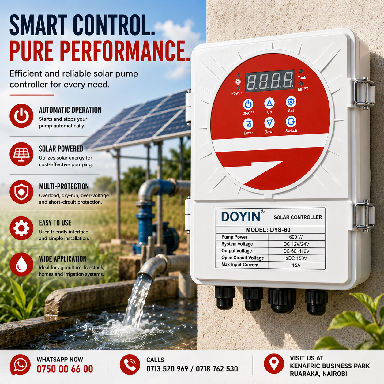 600W Doyin DYS-60 DC Solar Pump Controller 600W Doyin DYS-60 DC Solar Pump Controller