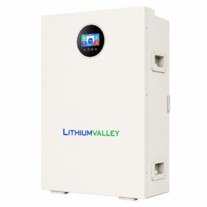 14.336kWh Lithium Valley W15-E5 Wall-Mounted LiFePO₄ Battery – 51.2V 280Ah, LCD Display