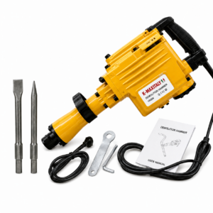 1900W KMAX Italy Demolition Hammer – 220–240V, 64A HEX, Heavy-Duty Concrete Breaker