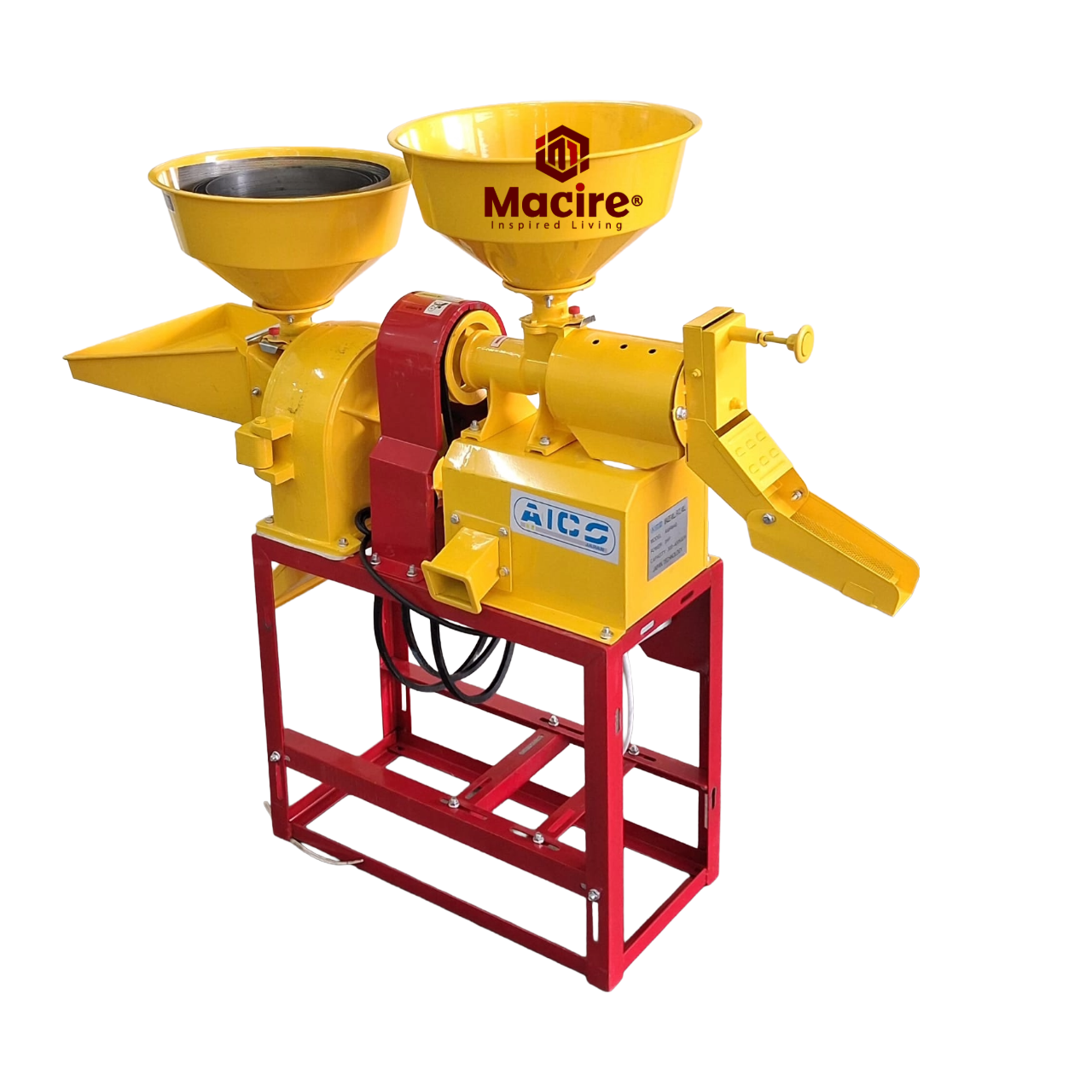 300–400kg/hr Aico Japan AMRM40 Combined Rice & Maize Mill – 3HP Motor