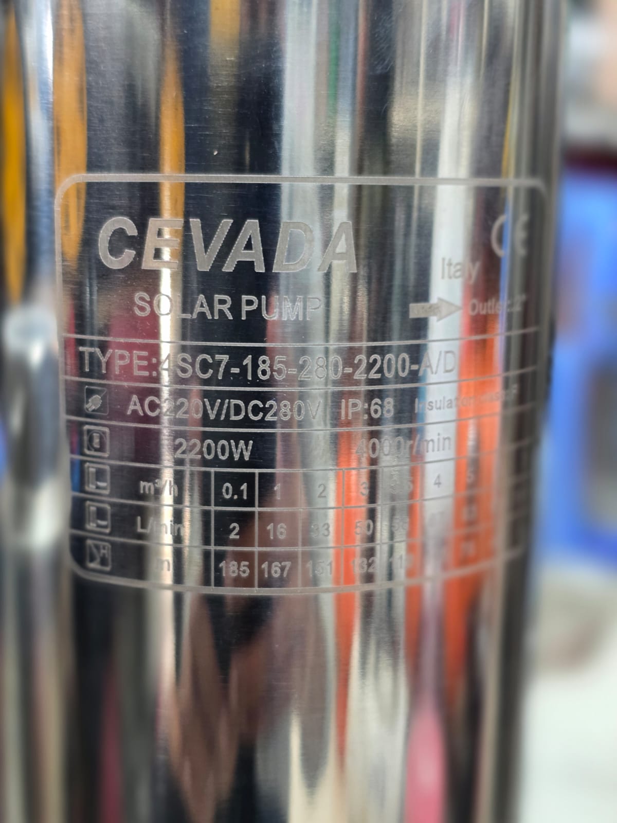 Cevada Italy Borehole pump
