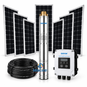 7m³/h 165m Doyin 2HP AC/DC Hybrid Solar Borehole Pump System Kit 4SPS7-1500W AD
